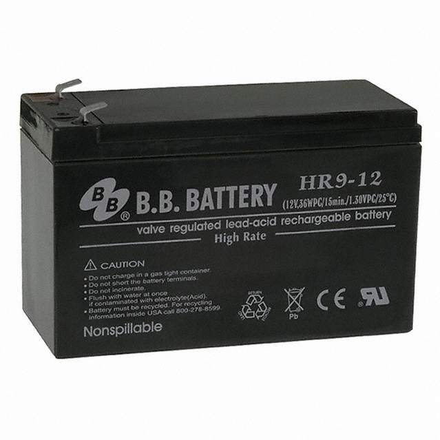 HR9-12-T2 B B Battery, HR9-12-T2 Datasheet