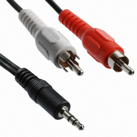 CABLE 3.5MM STER-2RCA MALE 2.5M