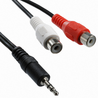 CABLE 3.5MM STER-2RCA FEMALE 2M