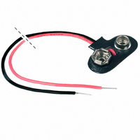 STRAP BATTERY 9V T-STYLE 6"LEAD