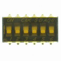 SWITCH DIP TAPE SEALED 6POS SMD