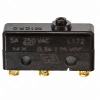MICRO SWITCH, PIN PLUNGER, SPDT, 5A 250V