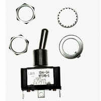 TS SERIES TOGGLE SWITCH, 1 POLE, 2 POSITION, SOLDER TERMINAL, STANDARD LEVER