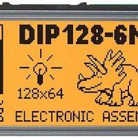 LCD Graphic Display Modules & Accessories Black/Amber Contrast Amber LED Backlight