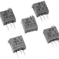 Trimmer Resistors - Multi Turn 3/8 SQ 500ohms Multi Turn Cermet