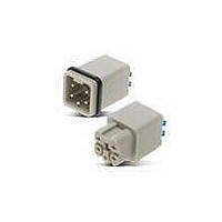 Heavy Duty Power Connectors 4+GND MALE INSERT QUICK LOCK TERM