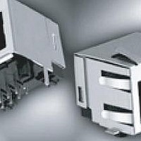Telecom & Ethernet Connectors SMT,R/A,8P,8CONTACTS SHIELDED