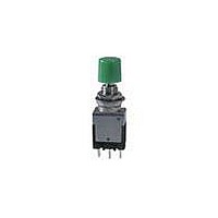 Pushbutton Switches SPDT ON-(ON) 6A .315 DIA GRN CAP SLDR LUG