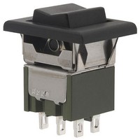 Rocker Switches & Paddle Switches SPDT ON-OFF-(ON) GRY GRN LED .450 PADDLE