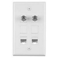 RESIDENTIAL WALL PLATE, 6 MODULE, ALMOND