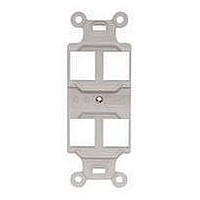 WALL SWITCH OUTLET PLATE, 2 MODULE, GRAY