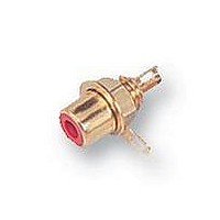 SOCKET, PHONO, GOLD, RED