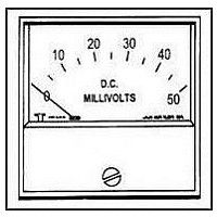 DC Voltmeter, 0 Volt To 25 Volt Range, GL Series, +/-2 Percent Accuracy, High Overload, 2.5 Inch Nominal Size, 2.38 Inch Width