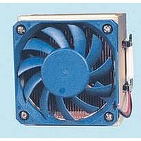 HIGH PERFORMANCE COPPER HEATSINK AND FAN, VOLTAGE: 12 VDC, BEARING: BALL, SPEED: 3800 RPM, AIR FLOW: 33.2 CFM, FITS: INTEL PENTIUM 4 SOCKETU478 CPUS UPTO 2.6 GHZ AND AMD SOCKET A CPUS, DIMENSIONS: (WITH HEAT SINK) 3.26 X 2.71 X 2.047