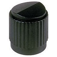ROUND SKIRTED KNOB WITH DOT IND, 6.35MM