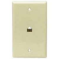 WALL PLATE, ABS / PC, 1 MODULE, IVORY