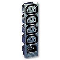 INLET/OUTLET, IEC, FUSED, 3OUTLET