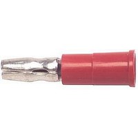 TERMINAL, MALE BULLET, 0.156IN CRIMP RED