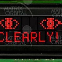 LCD Character Display Modules Black Background Red Text