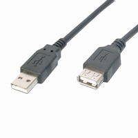 CABLE USB 1.1 A-A M-F BLACK 1.8M