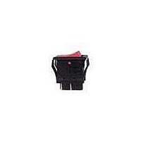 SW ROCKER SPST 16A RED CAP VERT