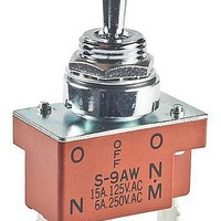 Toggle Switches SPDT ON-OFF(ON) .250 QC SPLSHPF BSHNG 15A