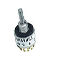 Rotary Switch,STRAIGHT,Number Of Positions:6,PC TAIL Terminal,ROTARY SHAFT,PCB Hole Count:10