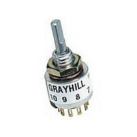 Rotary Switch,STRAIGHT,Number Of Positions:4,SOLDER Terminal,ROTARY SHAFT