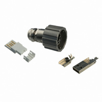 CONN PLUG ASSY USB 2.0 MTL IP67