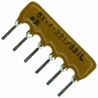 Resistor Network,Thick Film,220Ohms,100WV,2+/-% Tol,-100,100ppm-TC,6010-Case