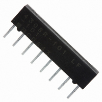 Resistor Network,Thick Film,100Ohms,100WV,2+/-% Tol,-100,100ppm-TC,7808-Case
