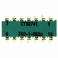 RES NET 13 RES 82 OHM 14PIN