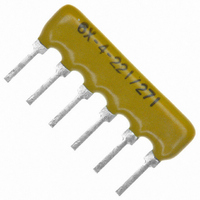 Resistor Network,Thick Film,220Ohms,100WV,2+/-% Tol,-100,100ppm-TC,6010-Case
