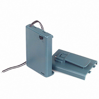 HOLDER BATT W/COVR 3AA ONOFF GRN