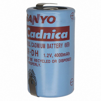 BATT NICAD 1.2V D 4000MAH W/TAB