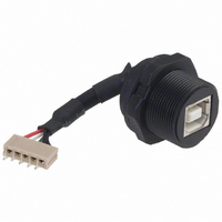 CONN USB B RCPT W/CORD-5PIN
