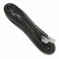 MOD CORD REVERSED 4-4 BLACK 25'