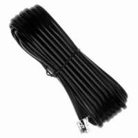 MOD CORD SGL-ENDED 4-4 BLACK 25'