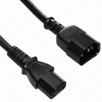 CORD SJT 18AWG 3COND 1M BLACK