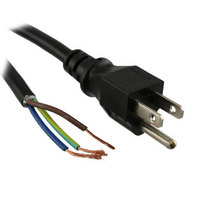 CORD 18AWG 3COND 15' BLACK SJT