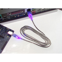CABLE USB LIGHTED BLUE 1.8M