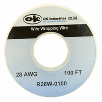 WIRE KYNAR INS 28AWG WHITE 100'