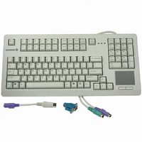 KEYBOARD COMPACT 104KY PS2 LTGRY