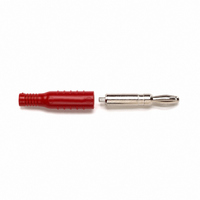 BANANA PLUG W/BOOT 18-22AWG RED