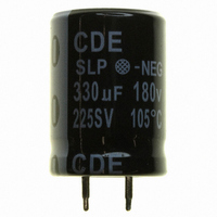 CAP 330UF 180V ALUM SNAP-IN