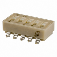 DIP Switch, SPST, Low Profile, Gull Wing, 5 Position, Polyimide Seal, RoHS Compliant