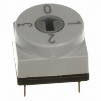 Rotary Switch,STRAIGHT,BCD,ON-OFF,Number Of Positions:4,PC TAIL Terminal,ROTARY SCREW,PCB Hole Count:6