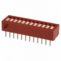 DIP Switch, SPST, Recessed Rocker, 12 Position, RoHS Compliant