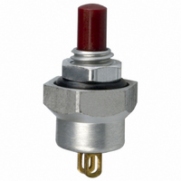 Pushbutton Switch,STRAIGHT,SPST,OFF-(ON),SOLDER Terminal