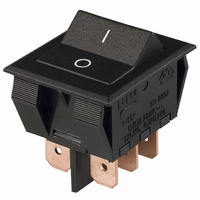 SWITCH ROCKER DPDT BLK I-O STAMP